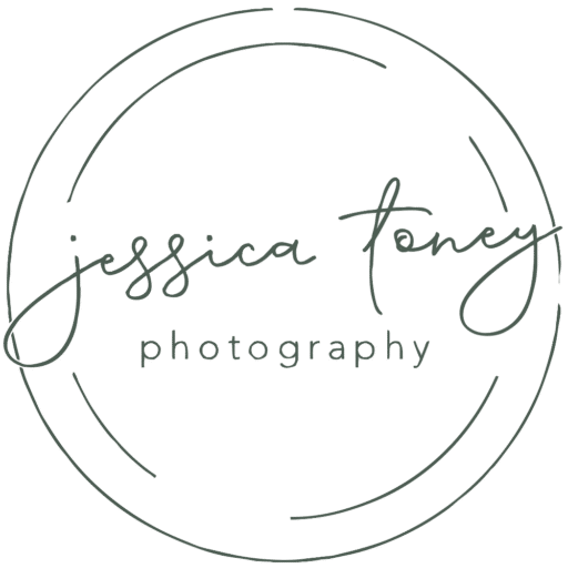 logo for jessica toney photography with jessica toney in script and photography is not with two circles around to emulate a camera lens
